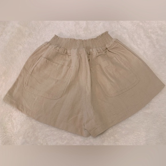 Love Tree High Waist Tan Shorts - Picture 2 of 6
